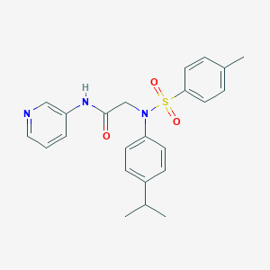 molecular formula C23H25N3O3S B298276 2-{4-isopropyl[(4-methylphenyl)sulfonyl]anilino}-N-(3-pyridinyl)acetamide 