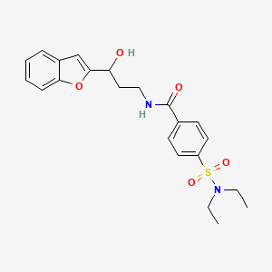 molecular formula C22H26N2O5S B2982777 N-(3-(苯并呋喃-2-基)-3-羟基丙基)-4-(N,N-二乙基氨磺酰基)苯甲酰胺 CAS No. 1448028-71-4