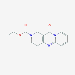 molecular formula C14H15N3O3 B2982784 ethyl 11-oxo-3,4-dihydro-1H-dipyrido[1,2-a:4',3'-d]pyrimidine-2(11H)-carboxylate CAS No. 1904303-89-4