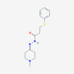 molecular formula C15H21N3OS B298279 N'-(1-methyl-4-piperidinylidene)-3-(phenylsulfanyl)propanohydrazide 