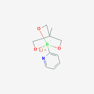 molecular formula C10H13BLiNO3 B2982792 4-甲基-1-(吡啶-2-基)-2,6,7-三氧杂-1-硼双环[2.2.2]辛烷-1-锂 CAS No. 1014717-10-2