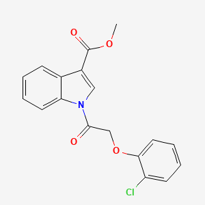 molecular formula C18H14ClNO4 B2982796 Methyl 1-[2-(2-chlorophenoxy)acetyl]indole-3-carboxylate CAS No. 429624-10-2