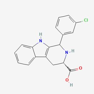 molecular formula C18H15ClN2O2 B2982804 (3S)-1-(3-chlorophenyl)-2,3,4,9-tetrahydro-1H-beta-carboline-3-carboxylic acid CAS No. 1212490-33-9