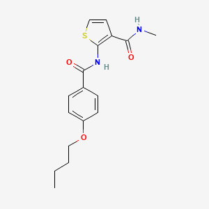 molecular formula C17H20N2O3S B2982821 2-(4-butoxybenzamido)-N-methylthiophene-3-carboxamide CAS No. 941916-55-8