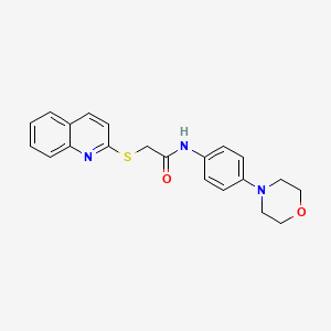 molecular formula C21H21N3O2S B2982840 N-[4-(morpholin-4-yl)phenyl]-2-(quinolin-2-ylsulfanyl)acetamide CAS No. 561009-79-8