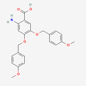 molecular formula C23H23NO6 B2982845 2-Amino-4,5-bis((4-methoxybenzyl)oxy)benzoic acid CAS No. 1609073-29-1