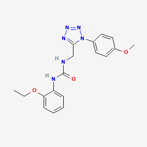 molecular formula C18H20N6O3 B2982849 1-(2-乙氧基苯基)-3-((1-(4-甲氧基苯基)-1H-四唑-5-基)甲基)脲 CAS No. 951482-81-8