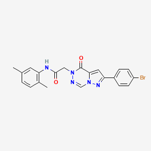 molecular formula C21H18BrN5O2 B2982850 2-[2-(4-bromophenyl)-4-oxopyrazolo[1,5-d][1,2,4]triazin-5(4H)-yl]-N-(2,5-dimethylphenyl)acetamide CAS No. 1326901-35-2