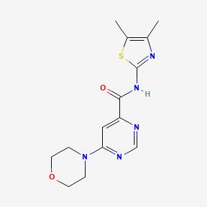 molecular formula C14H17N5O2S B2982851 N-(4,5-dimethylthiazol-2-yl)-6-morpholinopyrimidine-4-carboxamide CAS No. 1903199-13-2