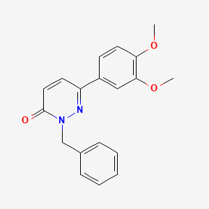 molecular formula C19H18N2O3 B2982869 2-苄基-6-(3,4-二甲氧基苯基)吡哒嗪-3(2H)-酮 CAS No. 922881-96-7