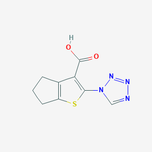 molecular formula C9H8N4O2S B2982884 2-(1H-tetrazol-1-yl)-5,6-dihydro-4H-cyclopenta[b]thiophene-3-carboxylic acid CAS No. 1146299-24-2