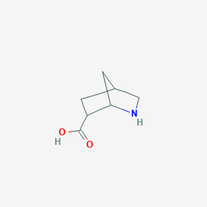 molecular formula C7H11NO2 B2982885 2-Azabicyclo[2.2.1]heptane-6-carboxylic acid CAS No. 1458185-72-2