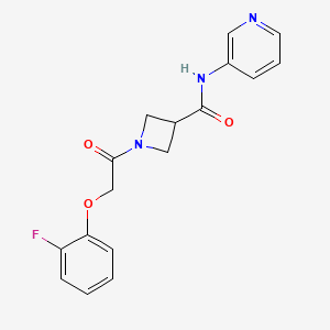 molecular formula C17H16FN3O3 B2982890 1-(2-(2-fluorophenoxy)acetyl)-N-(pyridin-3-yl)azetidine-3-carboxamide CAS No. 1448036-11-0
