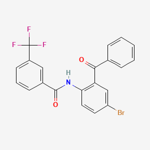 B2982908 N-(2-benzoyl-4-bromophenyl)-3-(trifluoromethyl)benzamide CAS No. 330189-99-6
