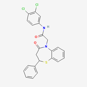 N-(3,4-dichlorophenyl)-2-(4-oxo-2-phenyl-3,4-dihydrobenzo[b][1,4]thiazepin-5(2H)-yl)acetamide