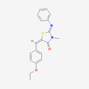 molecular formula C19H18N2O2S B298291 (2E,5E)-5-(4-ethoxybenzylidene)-3-methyl-2-(phenylimino)-1,3-thiazolidin-4-one 