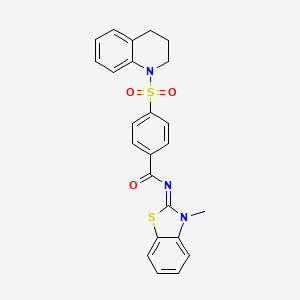 (E)-4-((3,4-dihydroquinolin-1(2H)-yl)sulfonyl)-N-(3-methylbenzo[d]thiazol-2(3H)-ylidene)benzamide