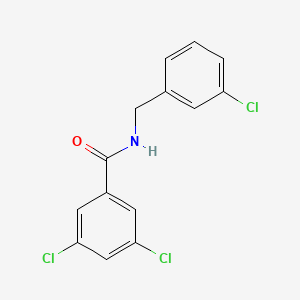 molecular formula C14H10Cl3NO B2982941 3,5-dichloro-N-(3-chlorobenzyl)benzenecarboxamide CAS No. 303144-96-9