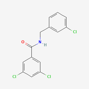 molecular formula C14H10Cl3NO B2982941 3,5-二氯-N-(3-氯苄基)苯甲酰胺 CAS No. 303144-96-9