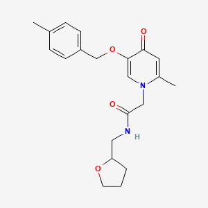 2-(2-methyl-5-((4-methylbenzyl)oxy)-4-oxopyridin-1(4H)-yl)-N-((tetrahydrofuran-2-yl)methyl)acetamide