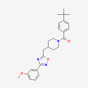 1-(4-Tert-butylbenzoyl)-4-{[3-(3-methoxyphenyl)-1,2,4-oxadiazol-5-yl]methyl}piperidine