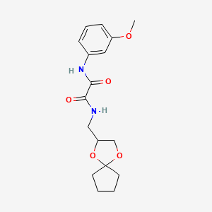 N1-(1,4-dioxaspiro[4.4]nonan-2-ylmethyl)-N2-(3-methoxyphenyl)oxalamide