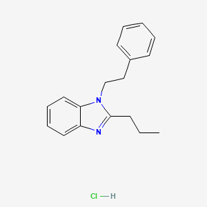 molecular formula C18H21ClN2 B2982951 1-phenethyl-2-propyl-1H-benzo[d]imidazole hydrochloride CAS No. 1215587-01-1