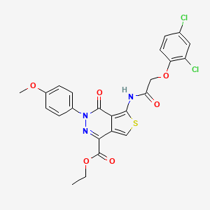 Ethyl 5-[[2-(2,4-dichlorophenoxy)acetyl]amino]-3-(4-methoxyphenyl)-4-oxothieno[3,4-d]pyridazine-1-carboxylate