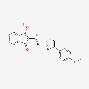 2-({[4-(4-methoxyphenyl)-1,3-thiazol-2-yl]amino}methylidene)-2,3-dihydro-1H-indene-1,3-dione