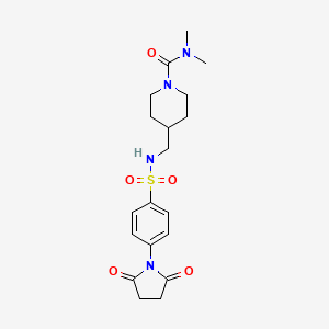 4-((4-(2,5-dioxopyrrolidin-1-yl)phenylsulfonamido)methyl)-N,N-dimethylpiperidine-1-carboxamide