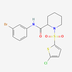 N-(3-bromophenyl)-1-((5-chlorothiophen-2-yl)sulfonyl)piperidine-2-carboxamide