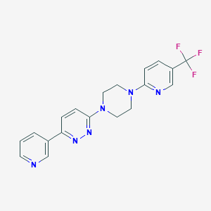 molecular formula C19H17F3N6 B2982978 3-Pyridin-3-yl-6-[4-[5-(trifluoromethyl)pyridin-2-yl]piperazin-1-yl]pyridazine CAS No. 2380078-65-7
