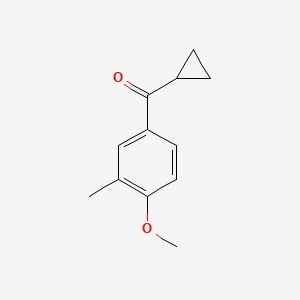 molecular formula C12H14O2 B2983018 环丙基(4-甲氧基-3-甲基苯基)甲酮 CAS No. 189347-51-1