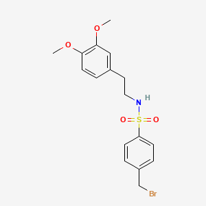 molecular formula C17H20BrNO4S B2983026 4-(溴甲基)-N-[2-(3,4-二甲氧基苯基)乙基]苯磺酰胺 CAS No. 1023483-81-9
