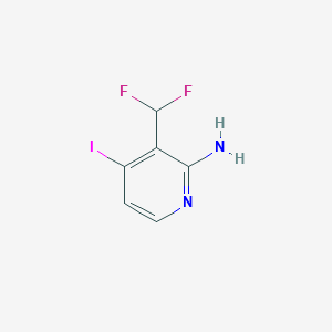 molecular formula C6H5F2IN2 B2983029 3-(二氟甲基)-4-碘吡啶-2-胺 CAS No. 1804438-79-6