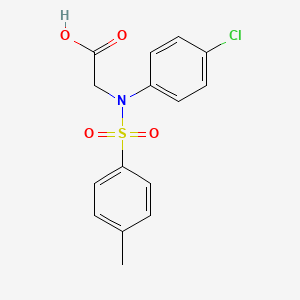 molecular formula C15H14ClNO4S B2983044 N-(4-chlorophenyl)-N-[(4-methylphenyl)sulfonyl]glycine CAS No. 333449-35-7
