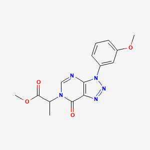 molecular formula C15H15N5O4 B2983066 methyl 2-(3-(3-methoxyphenyl)-7-oxo-3H-[1,2,3]triazolo[4,5-d]pyrimidin-6(7H)-yl)propanoate CAS No. 847385-98-2