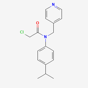 molecular formula C17H19ClN2O B2983067 2-chloro-N-(4-propan-2-ylphenyl)-N-(pyridin-4-ylmethyl)acetamide CAS No. 1397194-99-8