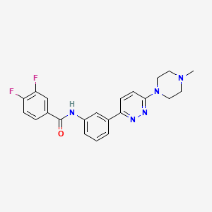3,4-difluoro-N-[3-[6-(4-methylpiperazin-1-yl)pyridazin-3-yl]phenyl]benzamide