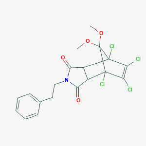 molecular formula C19H17Cl4NO4 B298308 1,7,8,9-Tetrachloro-10,10-dimethoxy-4-(2-phenylethyl)-4-azatricyclo[5.2.1.02,6]dec-8-ene-3,5-dione 
