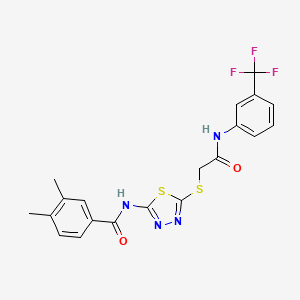 3,4-dimethyl-N-(5-((2-oxo-2-((3-(trifluoromethyl)phenyl)amino)ethyl)thio)-1,3,4-thiadiazol-2-yl)benzamide