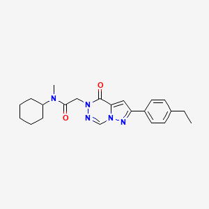 N-cyclohexyl-2-(2-(4-ethylphenyl)-4-oxopyrazolo[1,5-d][1,2,4]triazin-5(4H)-yl)-N-methylacetamide