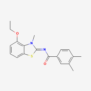 N-(4-ethoxy-3-methyl-1,3-benzothiazol-2-ylidene)-3,4-dimethylbenzamide