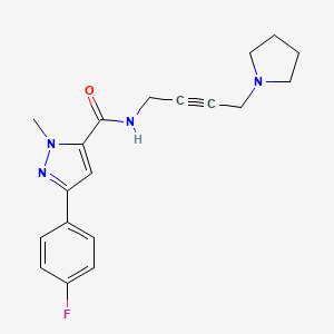 5-(4-Fluorophenyl)-2-methyl-N-(4-pyrrolidin-1-ylbut-2-ynyl)pyrazole-3-carboxamide