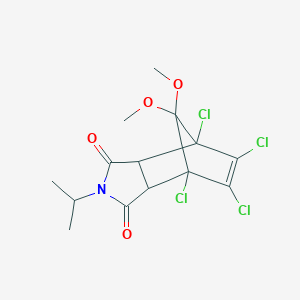 molecular formula C14H15Cl4NO4 B298309 1,7,8,9-Tetrachloro-10,10-dimethoxy-4-propan-2-yl-4-azatricyclo[5.2.1.02,6]dec-8-ene-3,5-dione 