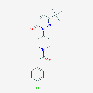 6-Tert-butyl-2-[1-[2-(4-chlorophenyl)acetyl]piperidin-4-yl]pyridazin-3-one