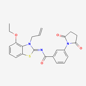 (Z)-N-(3-allyl-4-ethoxybenzo[d]thiazol-2(3H)-ylidene)-3-(2,5-dioxopyrrolidin-1-yl)benzamide
