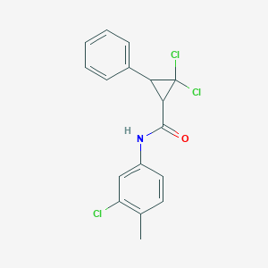 molecular formula C17H14Cl3NO B298311 2,2-dichloro-N-(3-chloro-4-methylphenyl)-3-phenylcyclopropanecarboxamide 