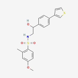 N-(2-hydroxy-2-(4-(thiophen-3-yl)phenyl)ethyl)-4-methoxy-2-methylbenzenesulfonamide