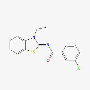 (E)-3-chloro-N-(3-ethylbenzo[d]thiazol-2(3H)-ylidene)benzamide